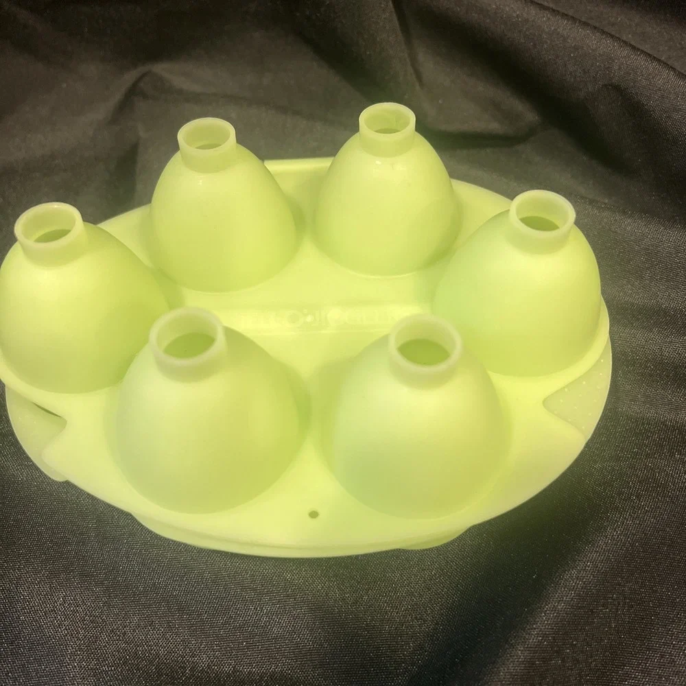 JELL-O Easter 6 Egg Jigglers Hinged Gelatin Jello Mold Lime‎ Green USA